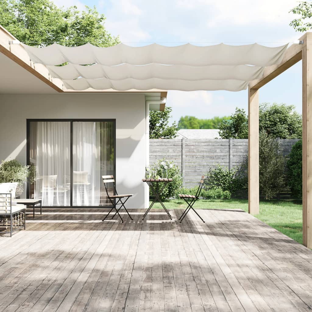 Vidaxl Luifel vertikal 100x600 cm Oxford Stoff weiß