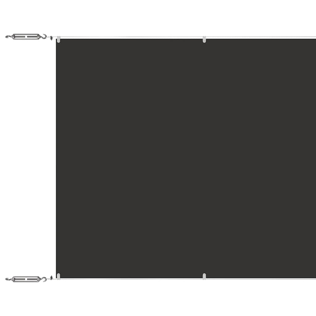 Vidaxl Luifel vertikal 100x1000 cm Oxford Fabric Anthrazit -geläutet