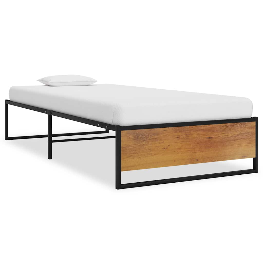 Vidaxl bedframe metaal zwart 90x200 cm