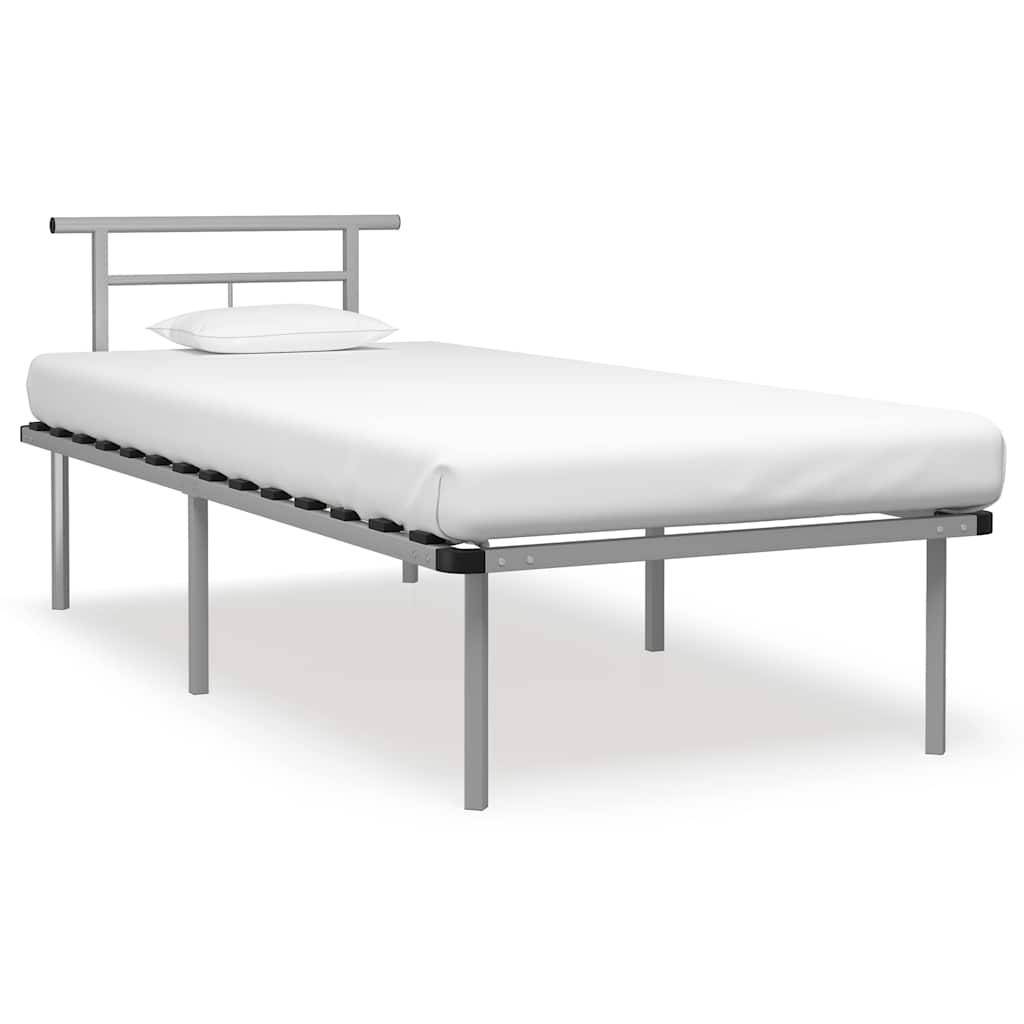 Vidaxl bedframe metaal grijs 90x200 cm