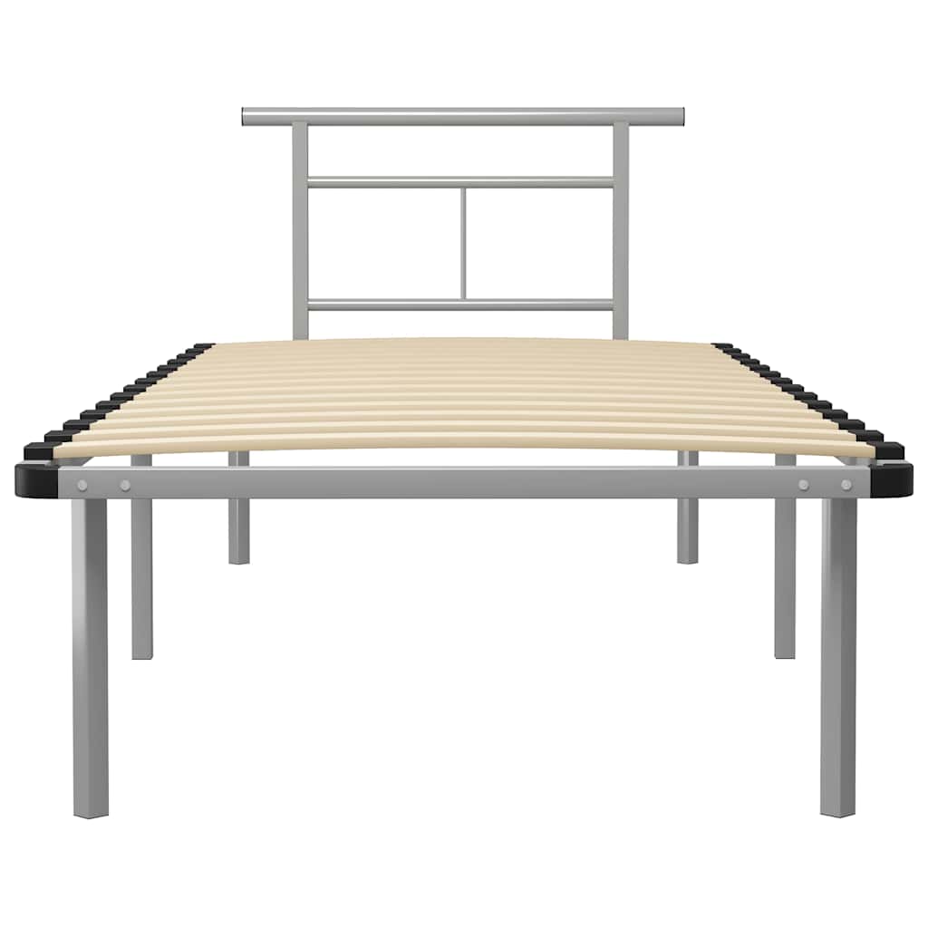 Vidaxl bedframe metaal grijs 90x200 cm