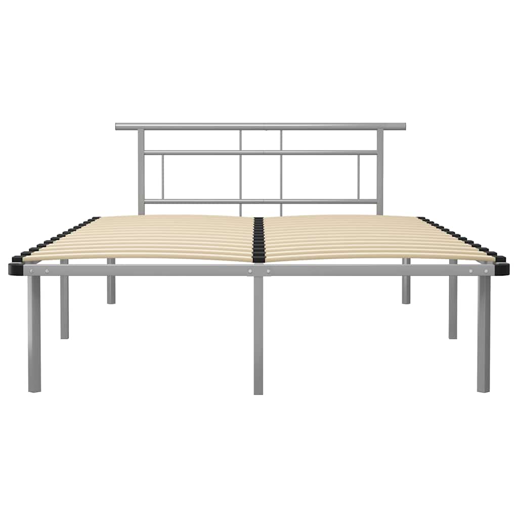 Vidaxl bedframe zonder matras metaal grijs 140x200 cm