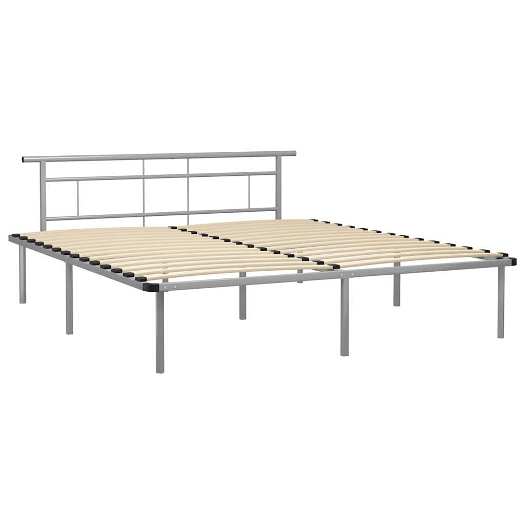 Vidaxl bedframe metaal grijs 200x200 cm