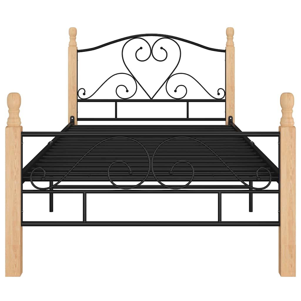 Vidaxl bedframe metaal zwart 90x200 cm