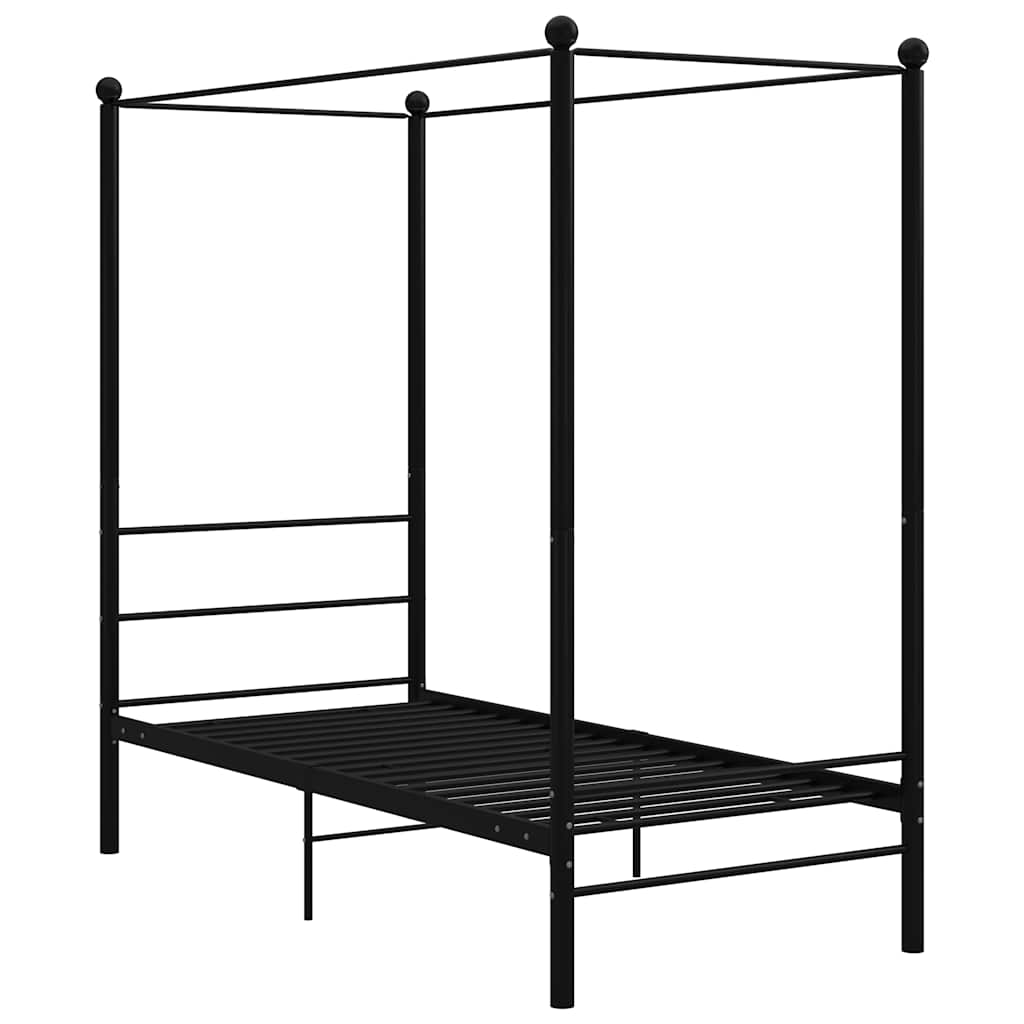 Vidaxl hemelbedframe metaal zwart 90x200 cm