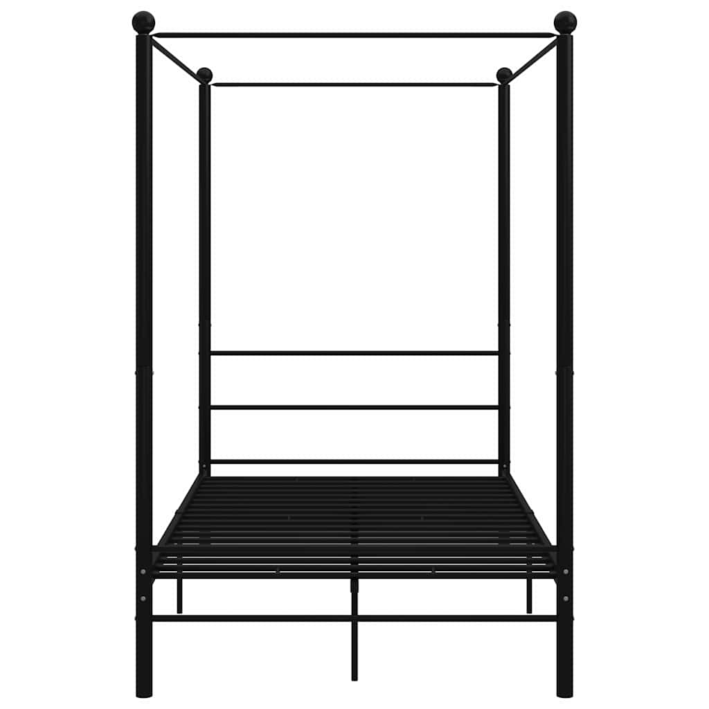 Vidaxl hemelbedframe metaal zwart 140x200 cm