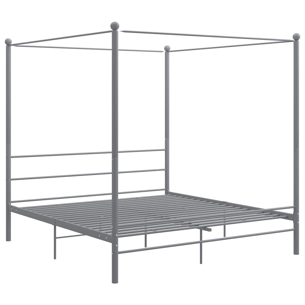 Vidaxl hemelbedframe metaal grijs 180x200 cm