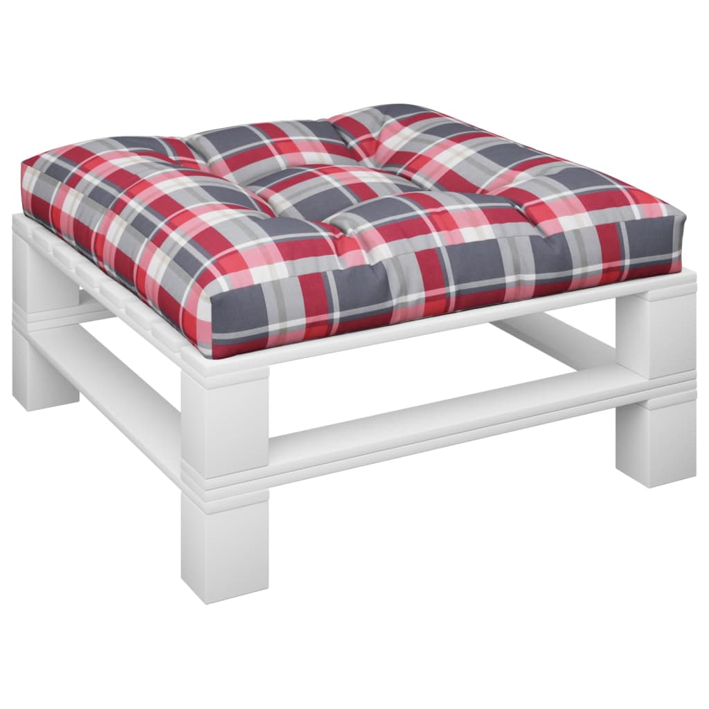 Vidaxl Palettenkissen 70x70x12 cm Fabric Diamond Muster rot