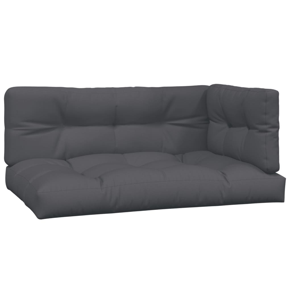VIDAXL -Palettenkissen 3 ST Fabric Anthrazit -gelenkt