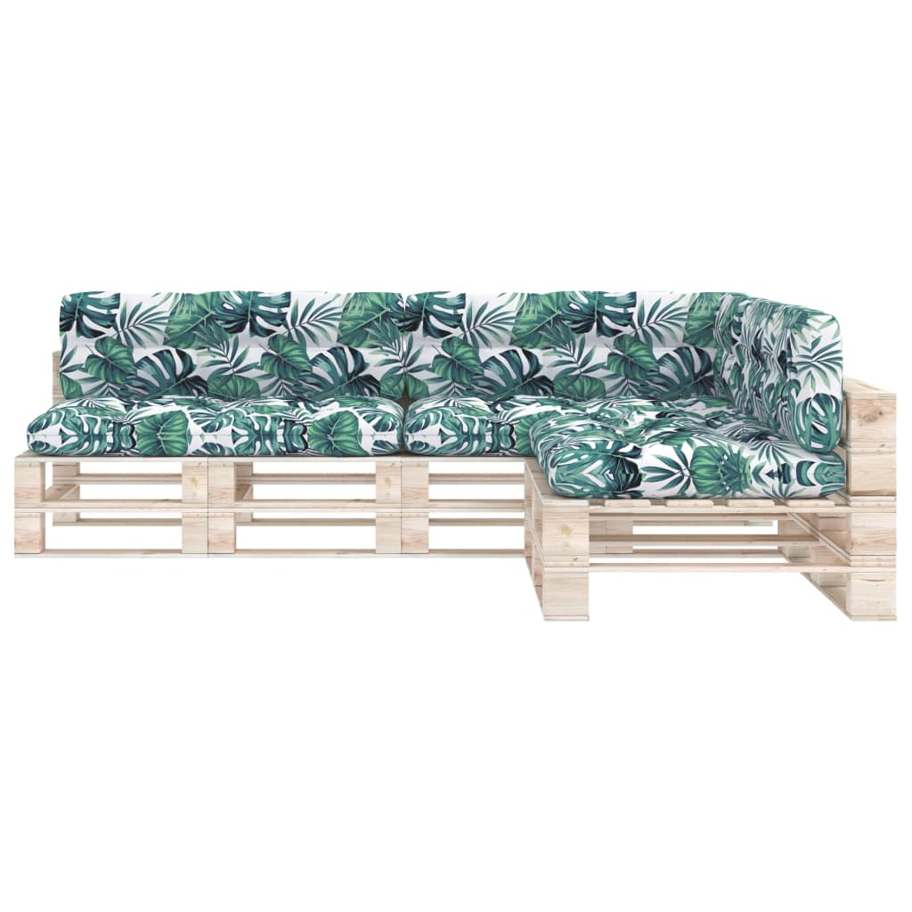 VIDAXL -Bankkissen Palette 7 St. Blattmuster