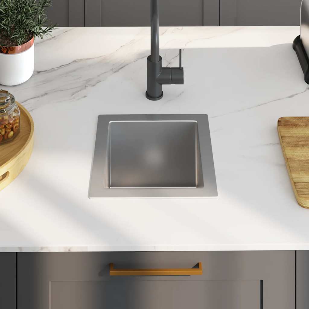 Vidaxl Sink handgefertigt Edelstahl