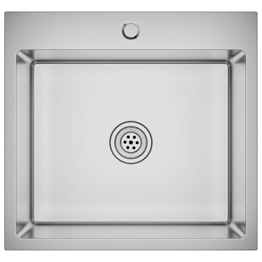 Vidaxl Sink handgefertigt Edelstahl