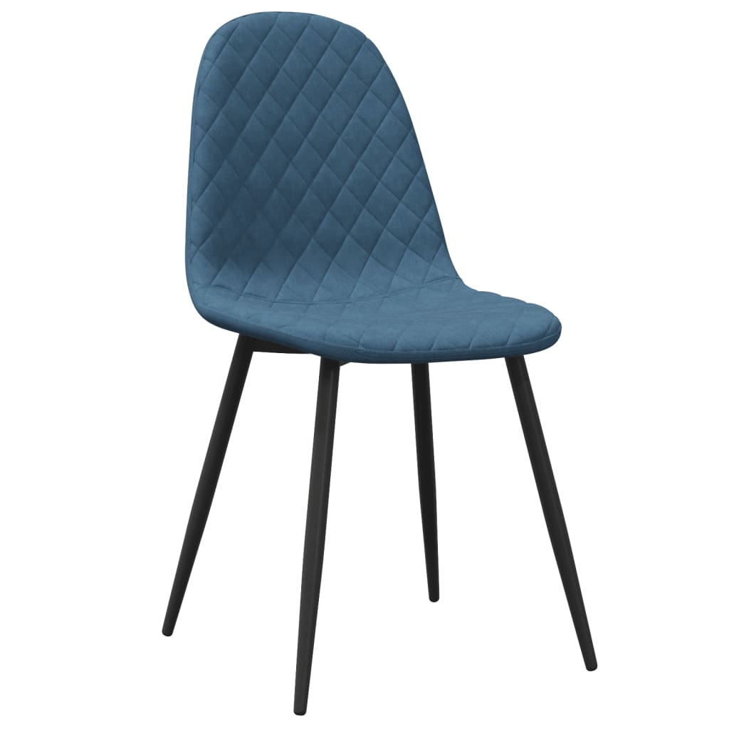 Vidaxl eetkamerstoelen 2 st fluweel blauw