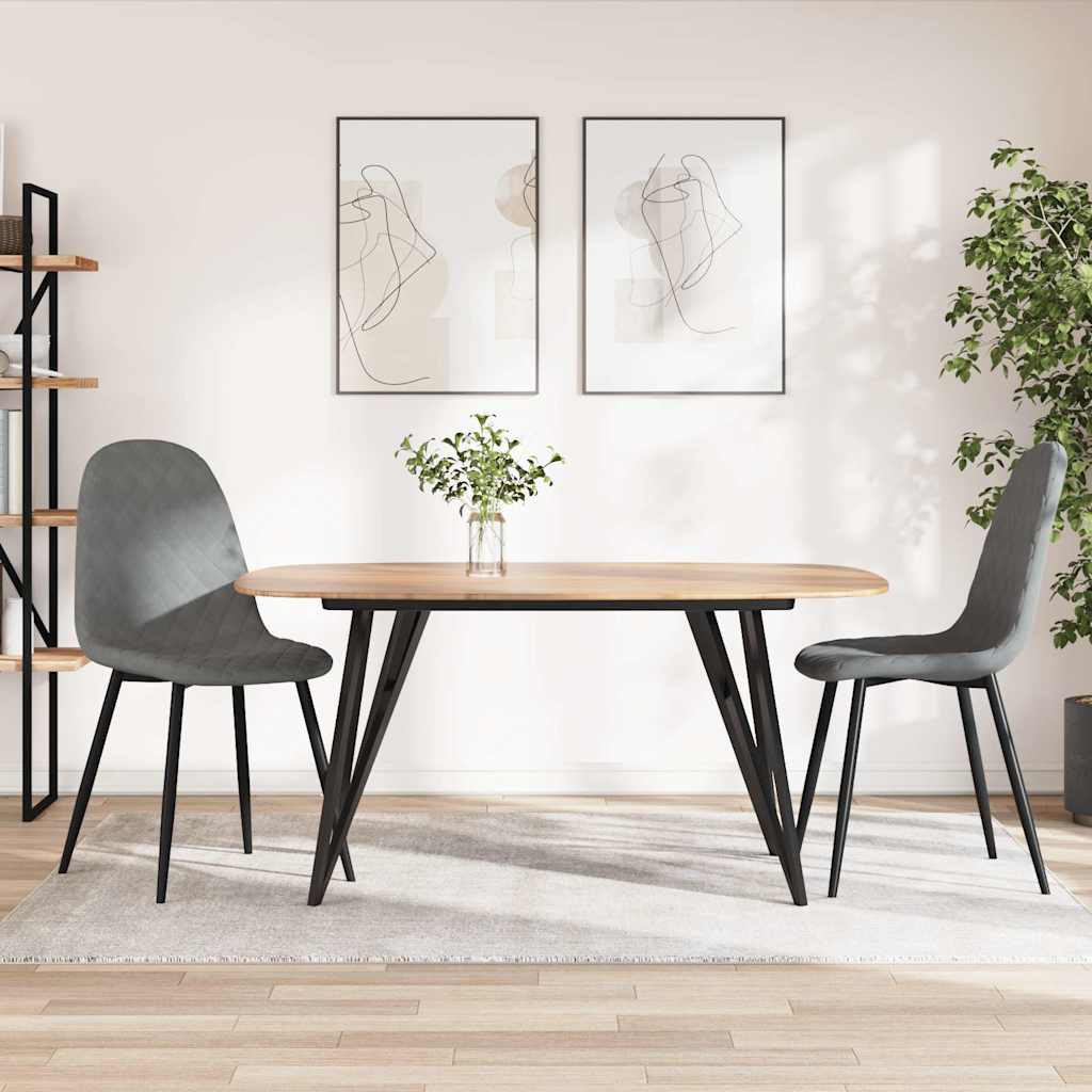 Vidaxl eetkamerstoelen 2 st fluweel lichtgrijs