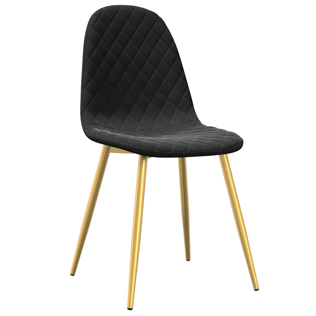 Vidaxl eetkamerstoelen 2 st fluweel zwart