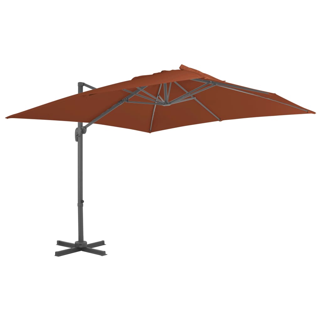 Vidaxx schwimmender Sonnenschirm mit Aluminiumstange 400x300 cm terrakottafarben