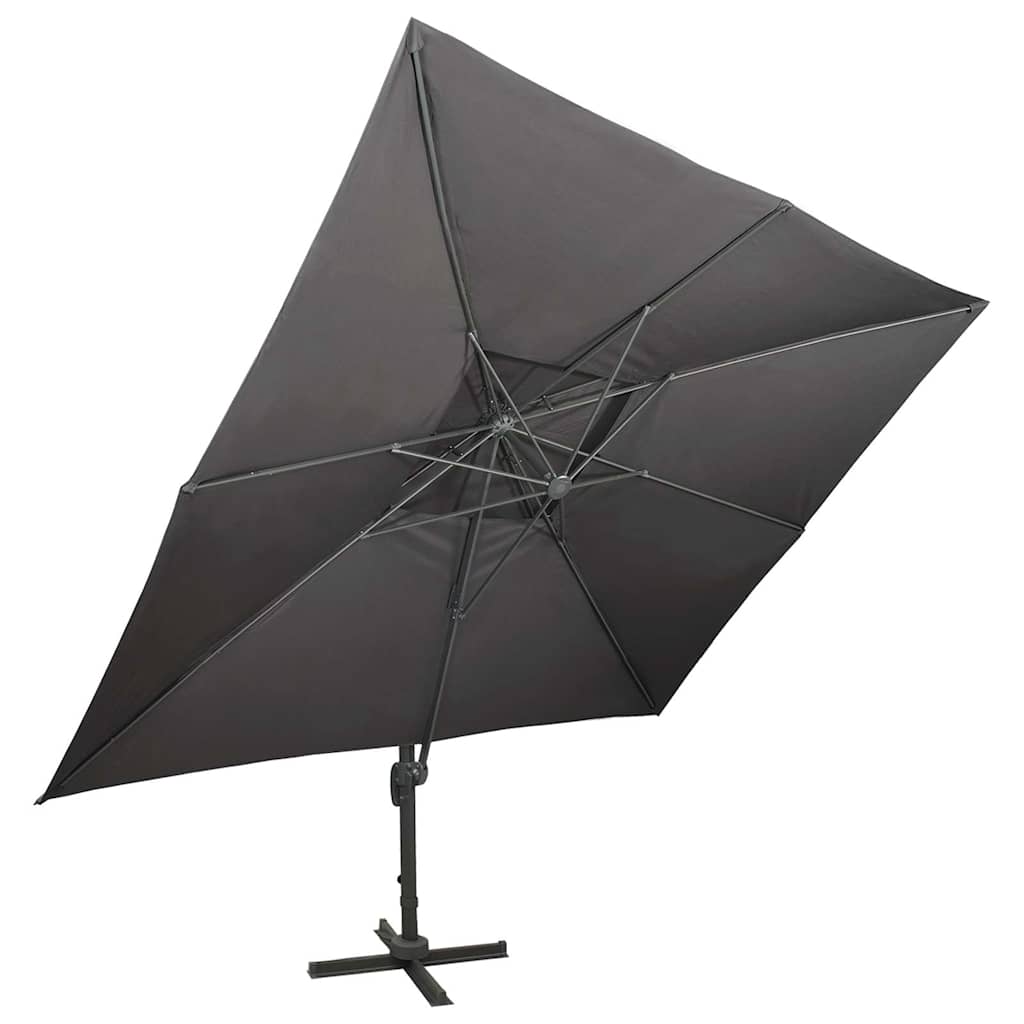 Vidaxx schwimmender Sonnenschirm mit Doppeldach 400x300 cm Anthrazit