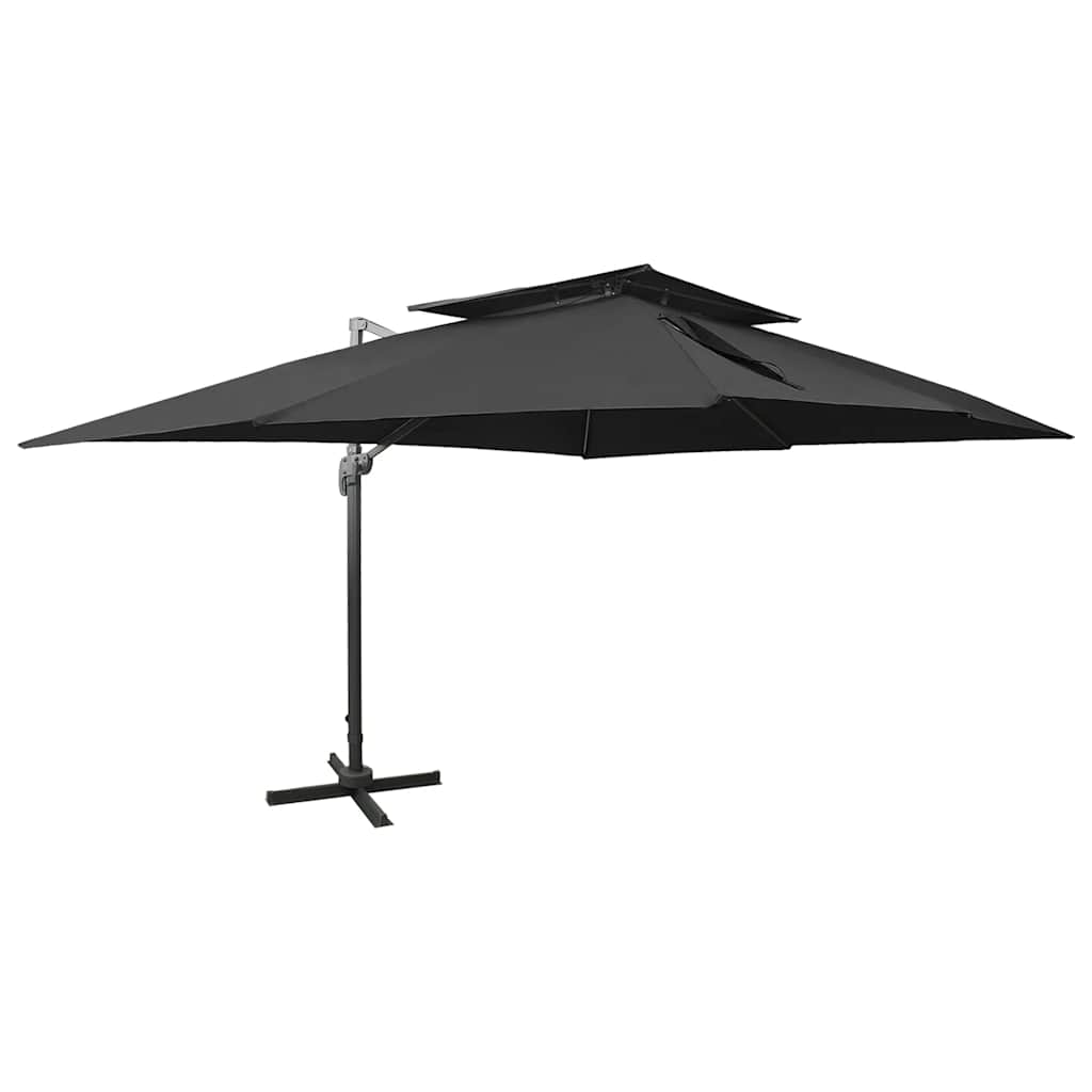 Vidaxx schwimmender Sonnenschirm mit Doppeldach 400x300 cm schwarz