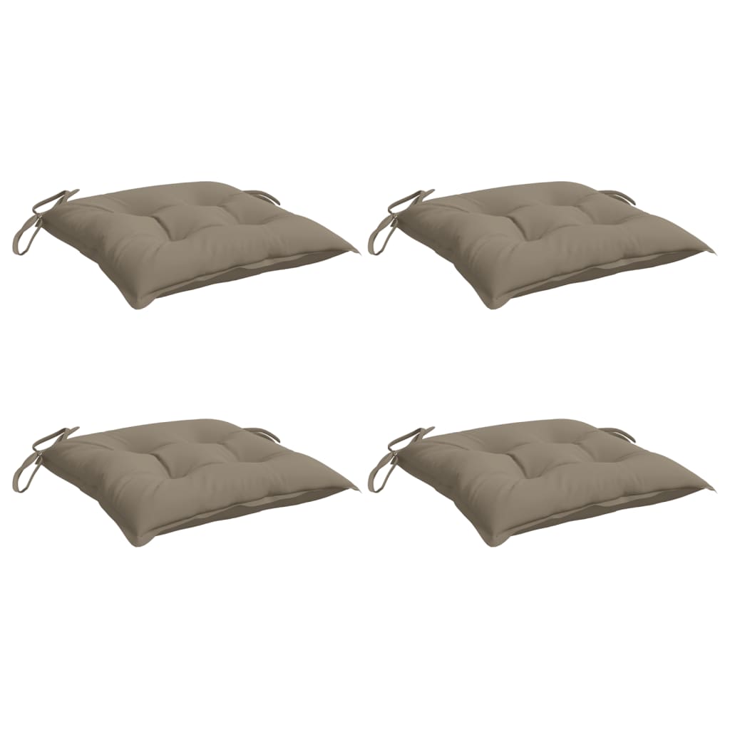 VIDAXL -Stuhlkissen 4 PCs 40x40x7 cm Oxford Stofftaupe