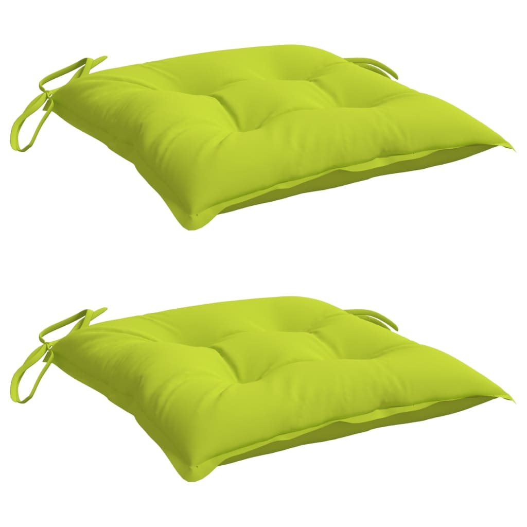 VidaXL Stuhlkissen 2 Stück 40x40x7 cm Oxford-Stoff hellgrün