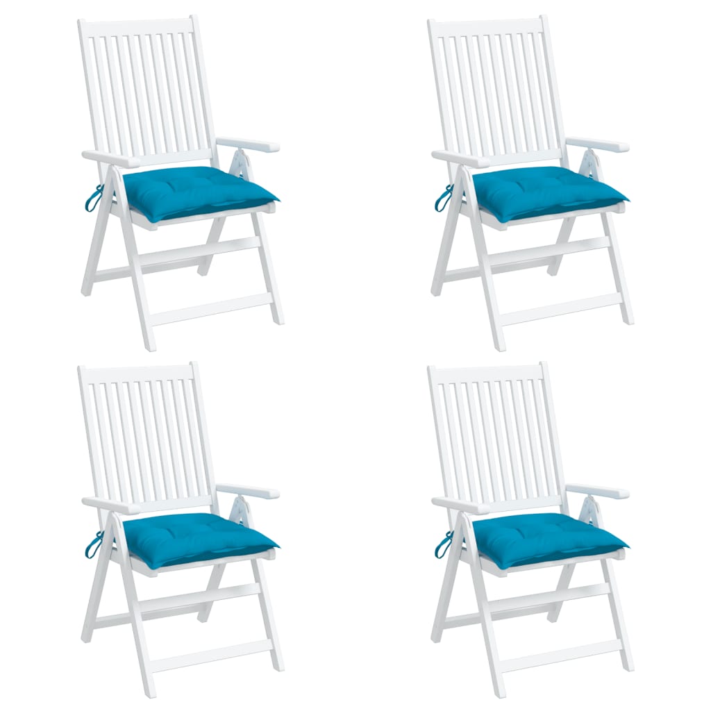 Vidaxl Stuhlkissen 4 ST 50x50x7 cm Oxford Stoff hellblau