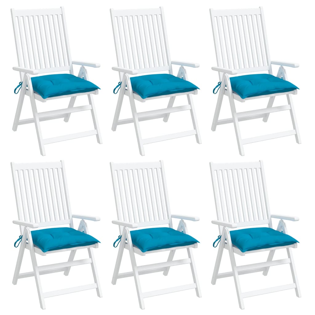 Vidaxl Stuhlkissen 6 ST 50 x 50 x 7 cm Oxford Stoff hellblau