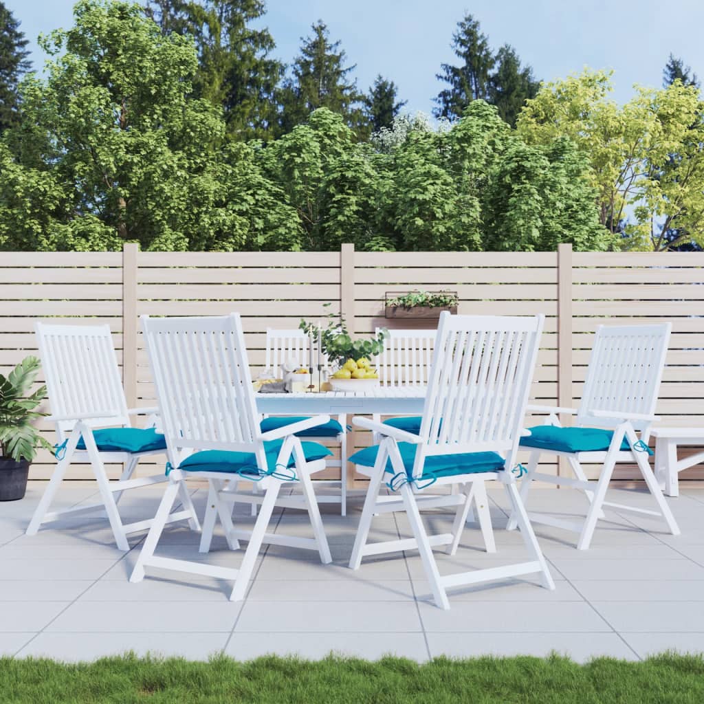 Vidaxl Stuhlkissen 6 ST 50 x 50 x 7 cm Oxford Stoff hellblau