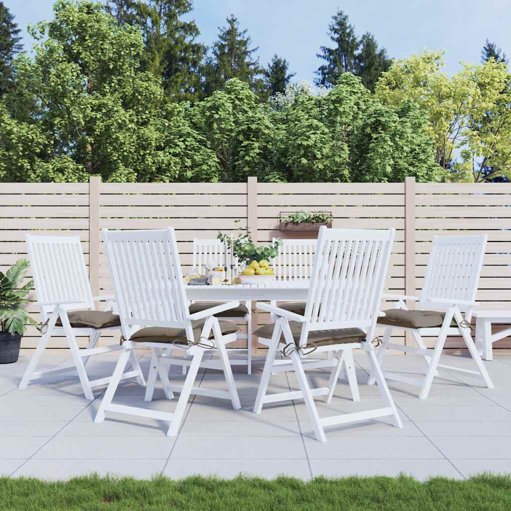 Vidaxl stoelkussens 6 st 50x50x7 cm oxford stof taupe