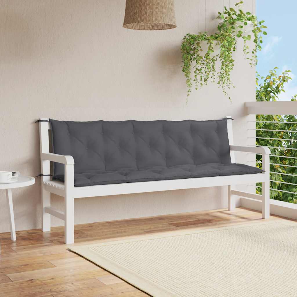 Vidaxl Garden Bench Kissen 180x (50+50) x7 cm Oxford Stoffanthrazitfarbe
