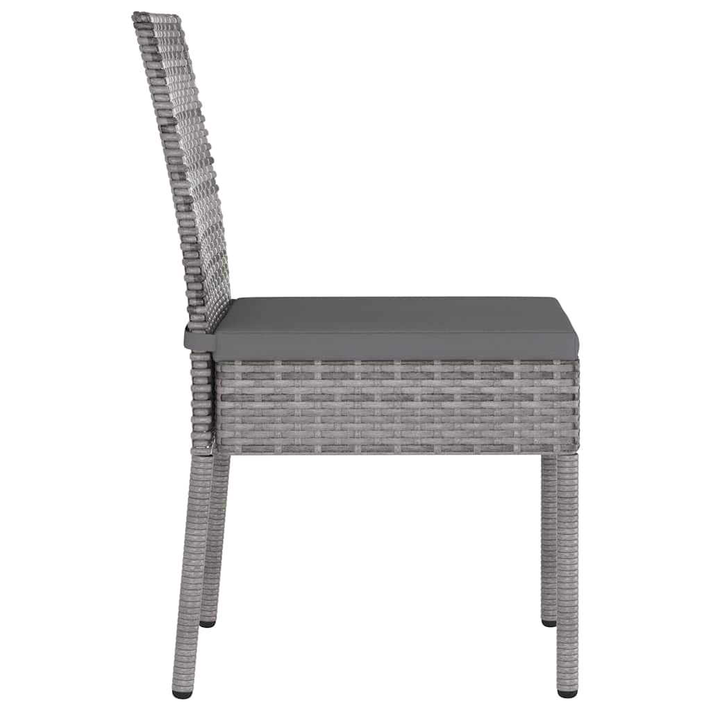 Vidaxl tuinstoelen 2 st poly rattan grijs