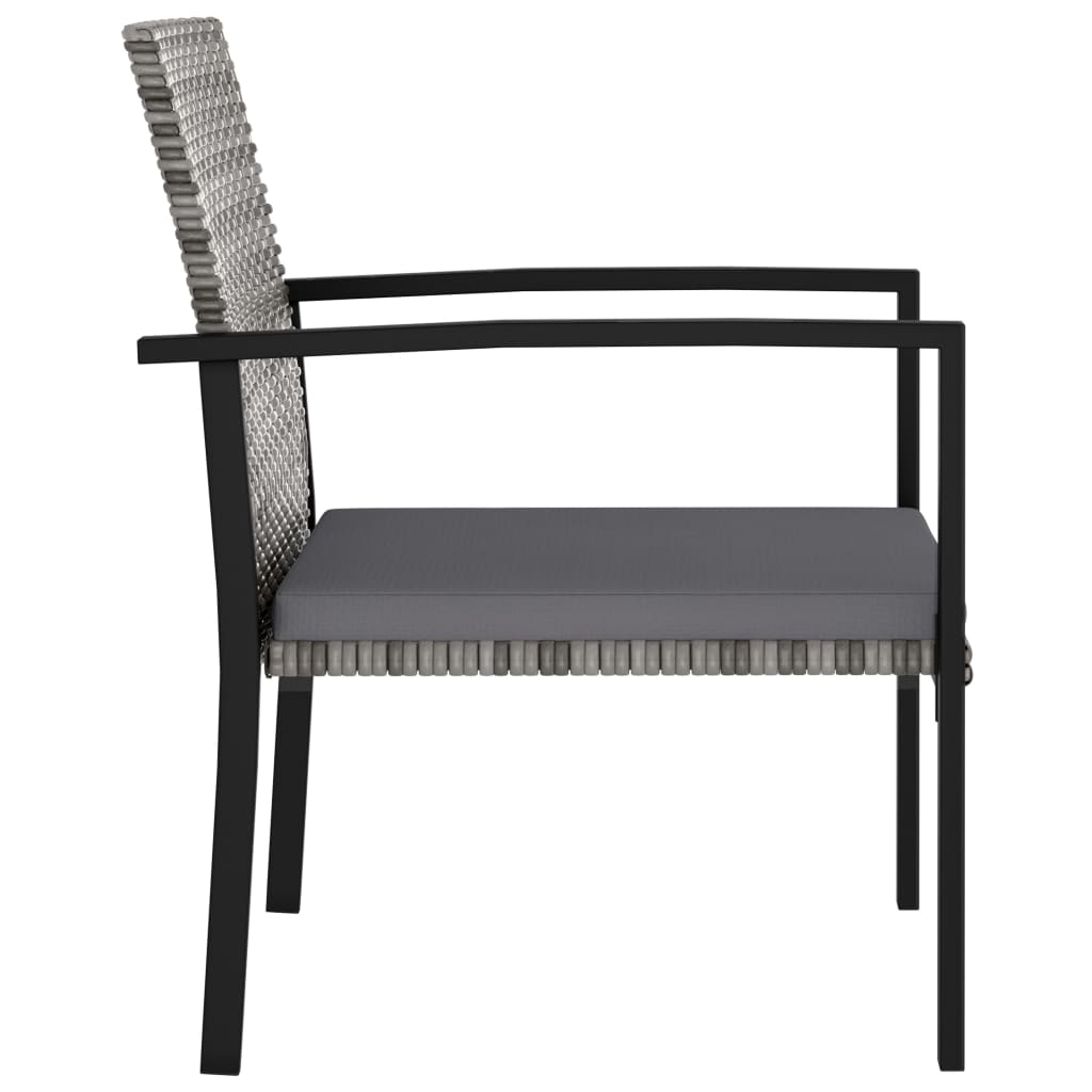 Vidaxl tuinstoelen 2 st poly rattan grijs