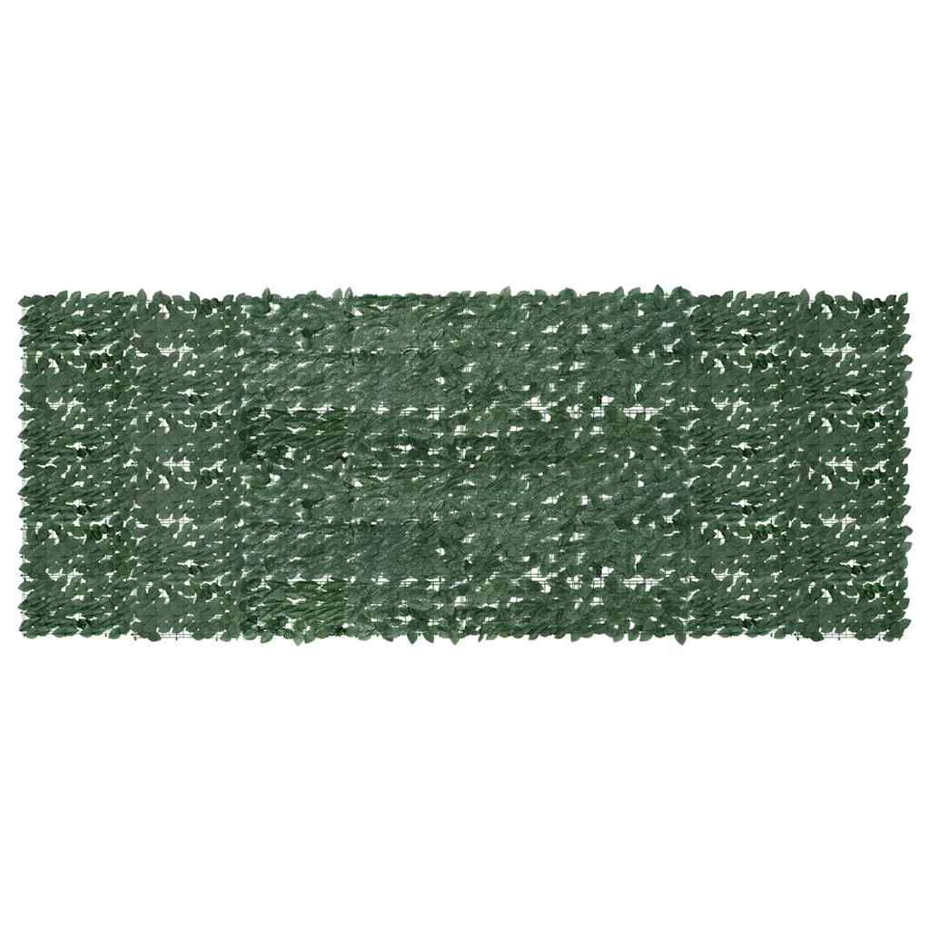 VIDAXL -Balkon -Bildschirm mit dunkelgrünen Blättern 400x150 cm