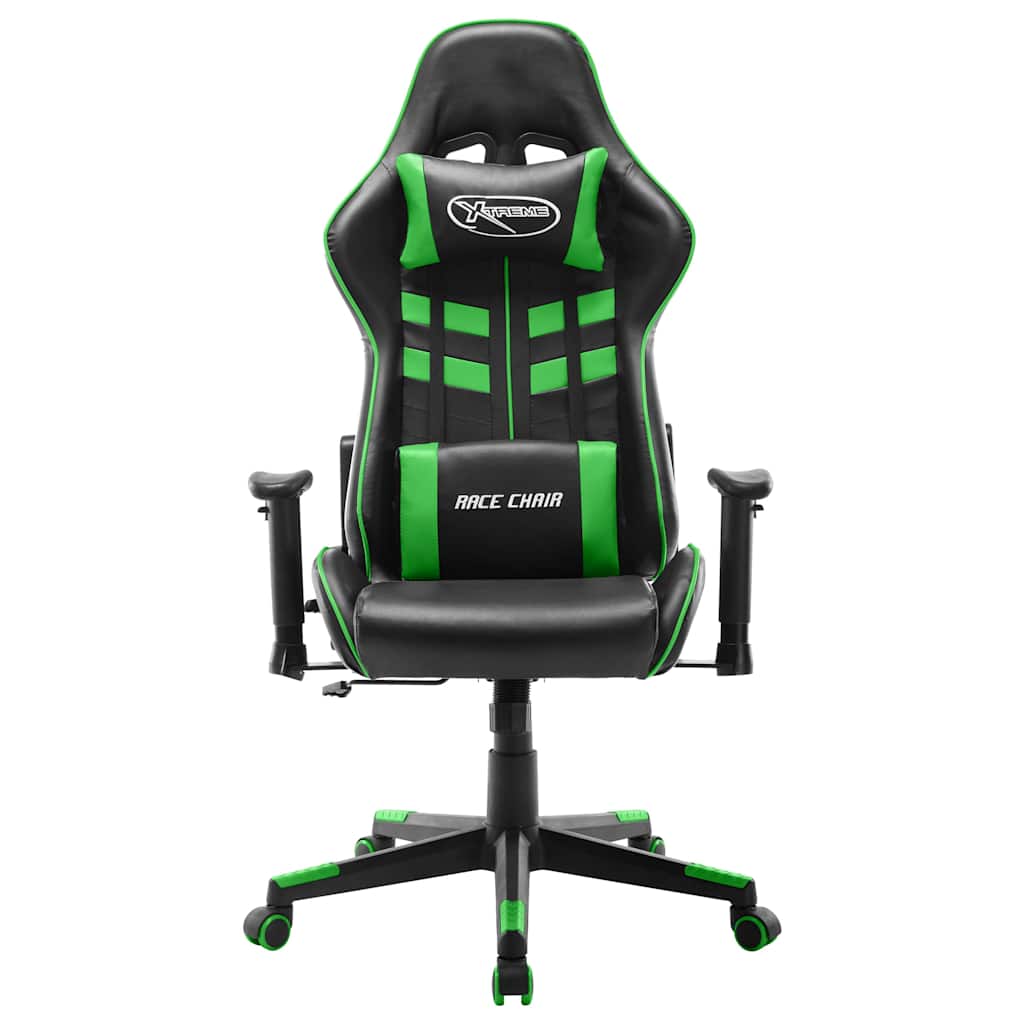 Vidaxl gamestoel kunstleer zwart en groen