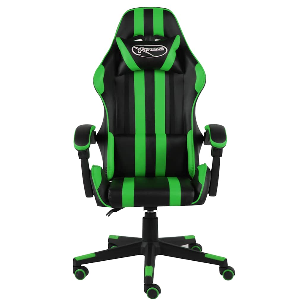 Vidaxl racestoel kunstleer zwart en groen