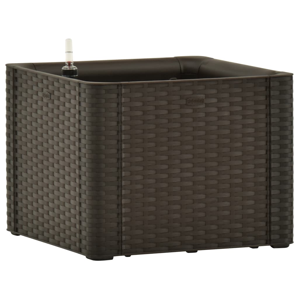 VIDAXL -Pflanzer hoch mit selbstständigem System 43x43x33 cm Mokka