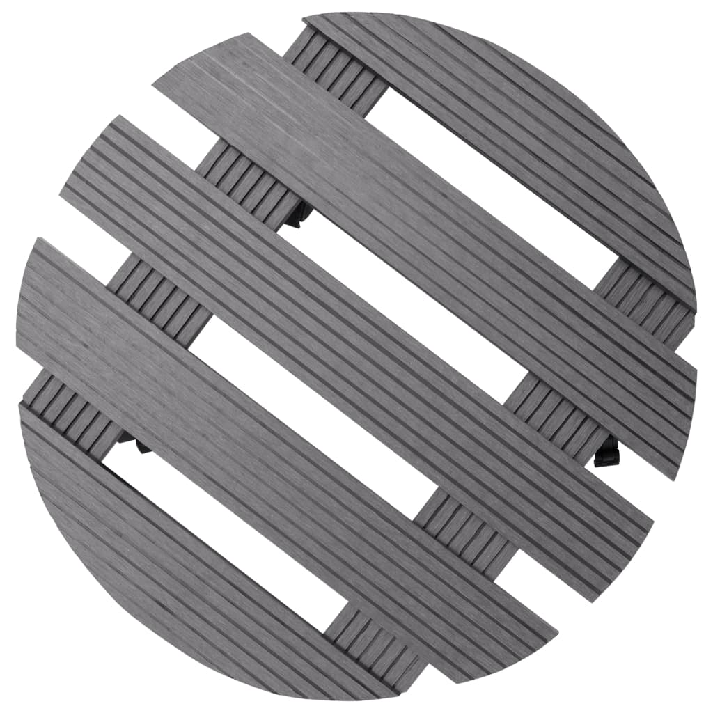 VIDAXL -Pflanzenwagen 2 Stcs Ø30x7,5 cm HKC Grau