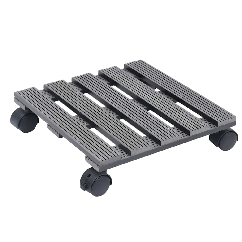 VIDAXL -Pflanzenwagen 2 PCs 30x30x7,5 cm HKC Grau