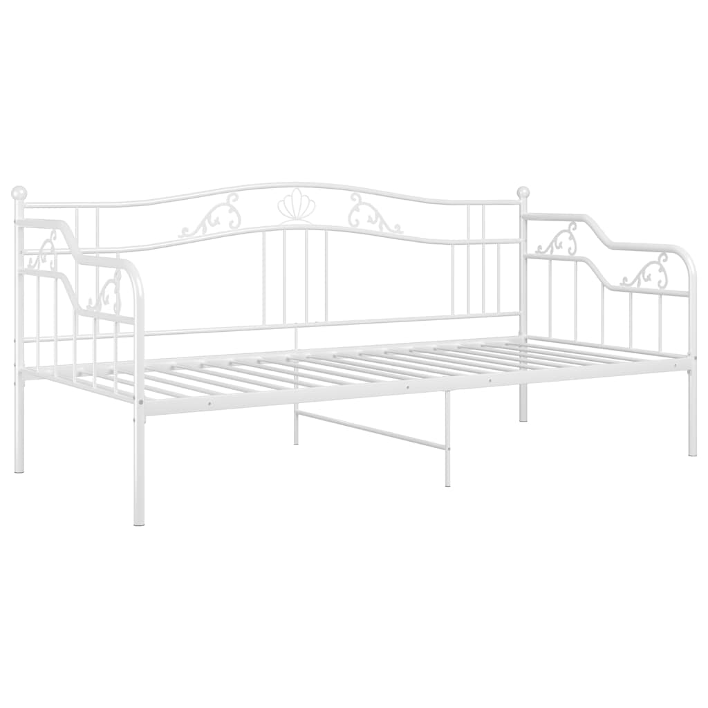 Vidaxl slaapbank metaal wit 90x200 cm