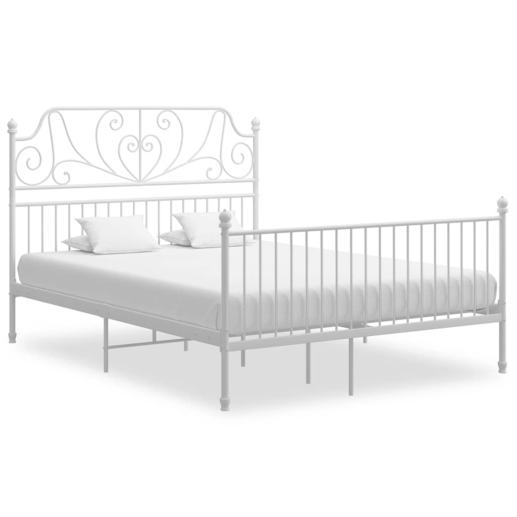 Vidaxl bedframe metaal wit 140x200 cm