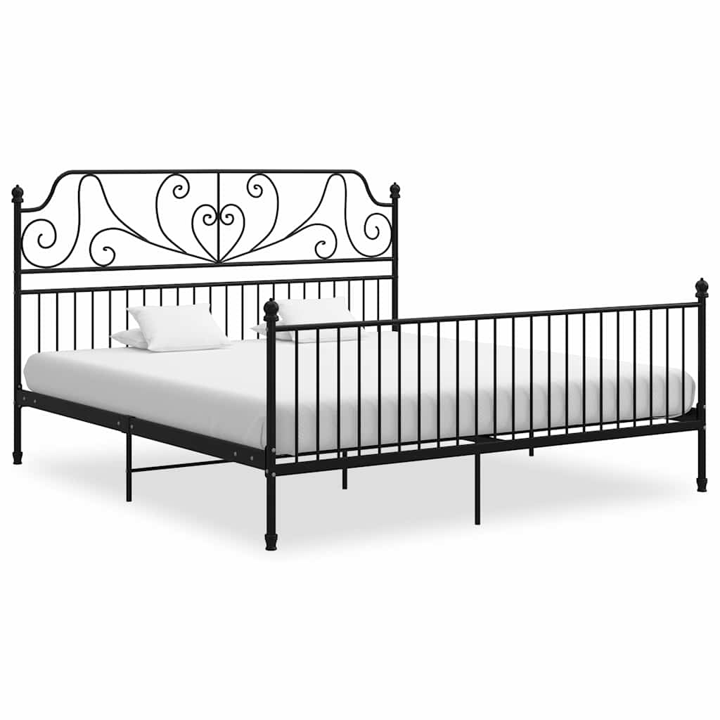 Vidaxl bedframe metaal zwart 200x200 cm