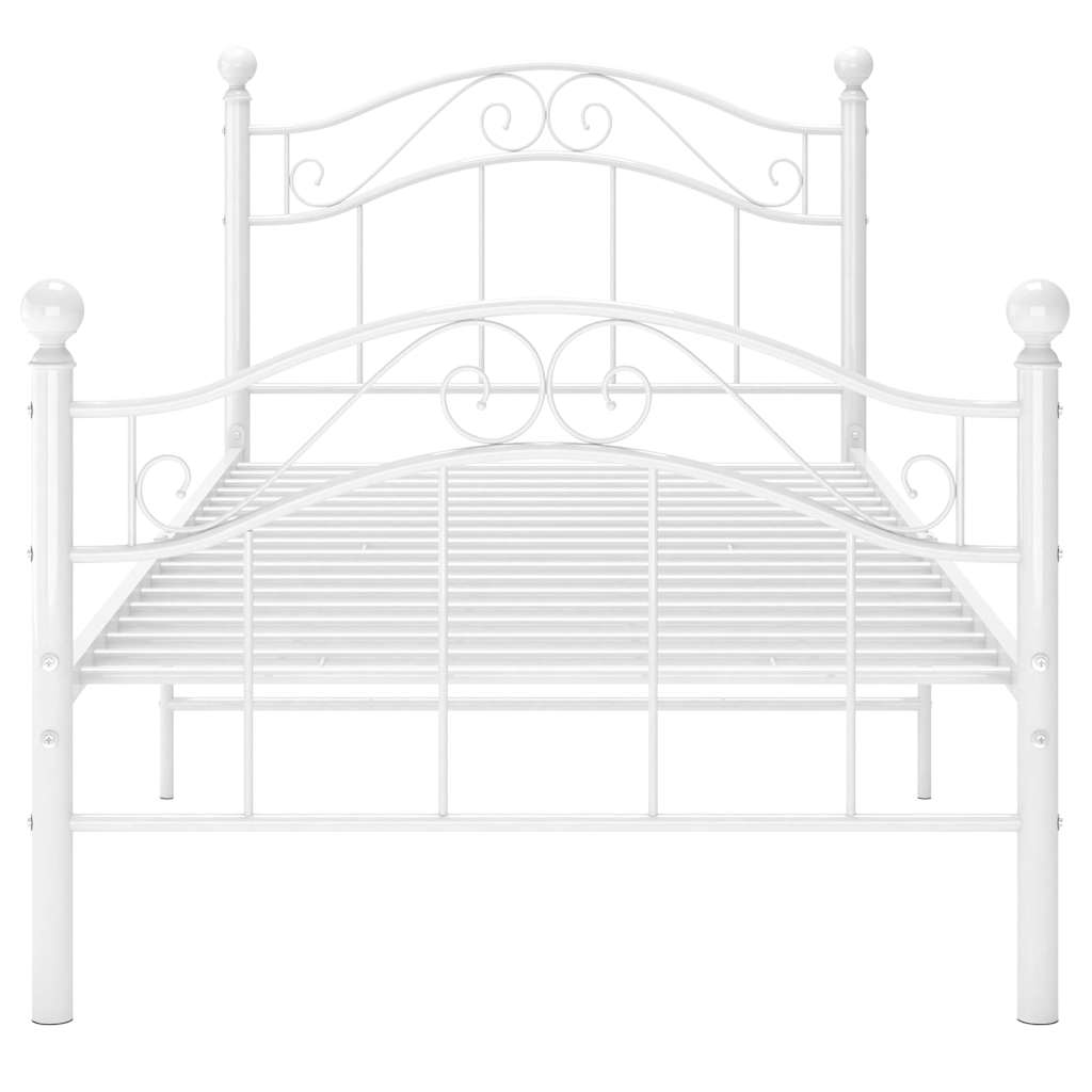 Vidaxl bedframe metaal wit 90x200 cm