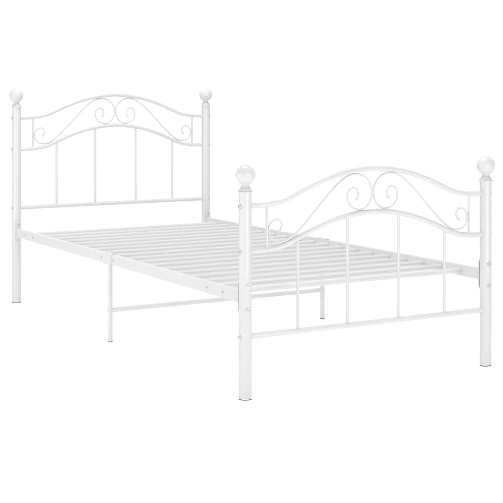 Vidaxl bedframe metaal wit 100x200 cm