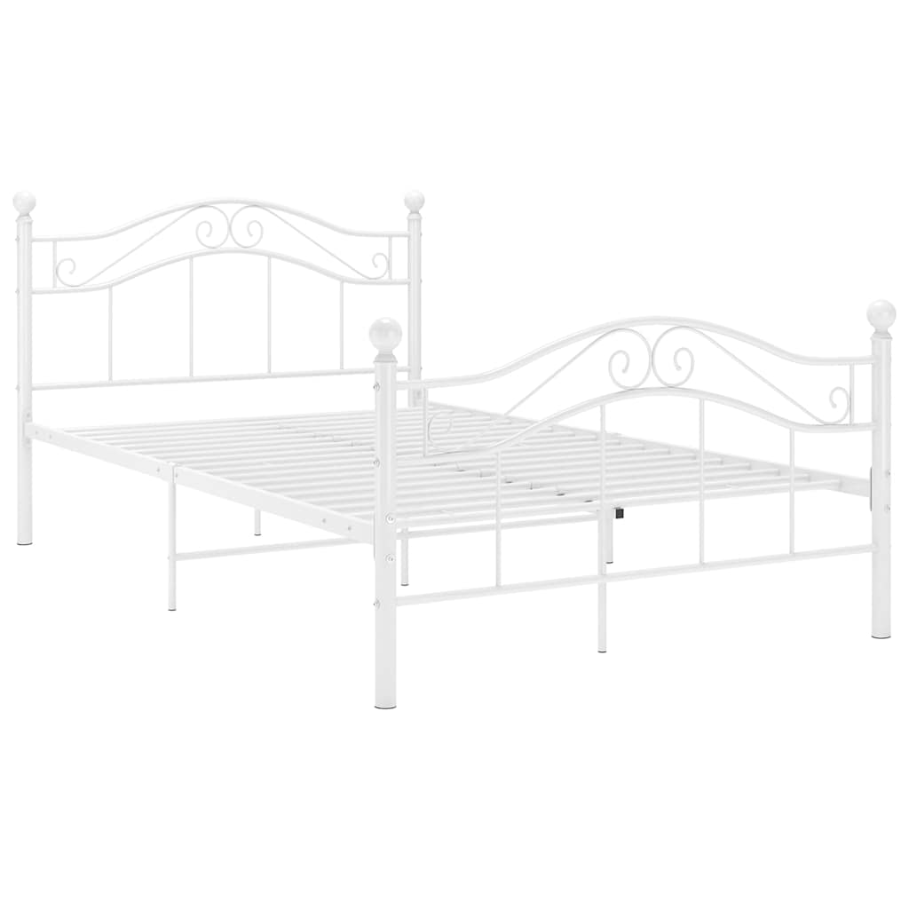 Vidaxl bedframe metaal wit 120x200 cm