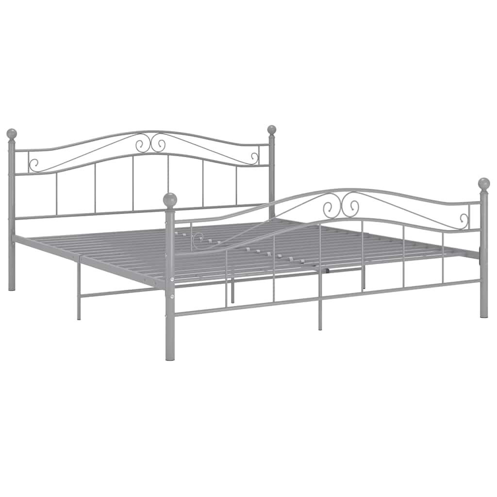 Vidaxl bedframe zonder matras metaal grijs 140x200 cm