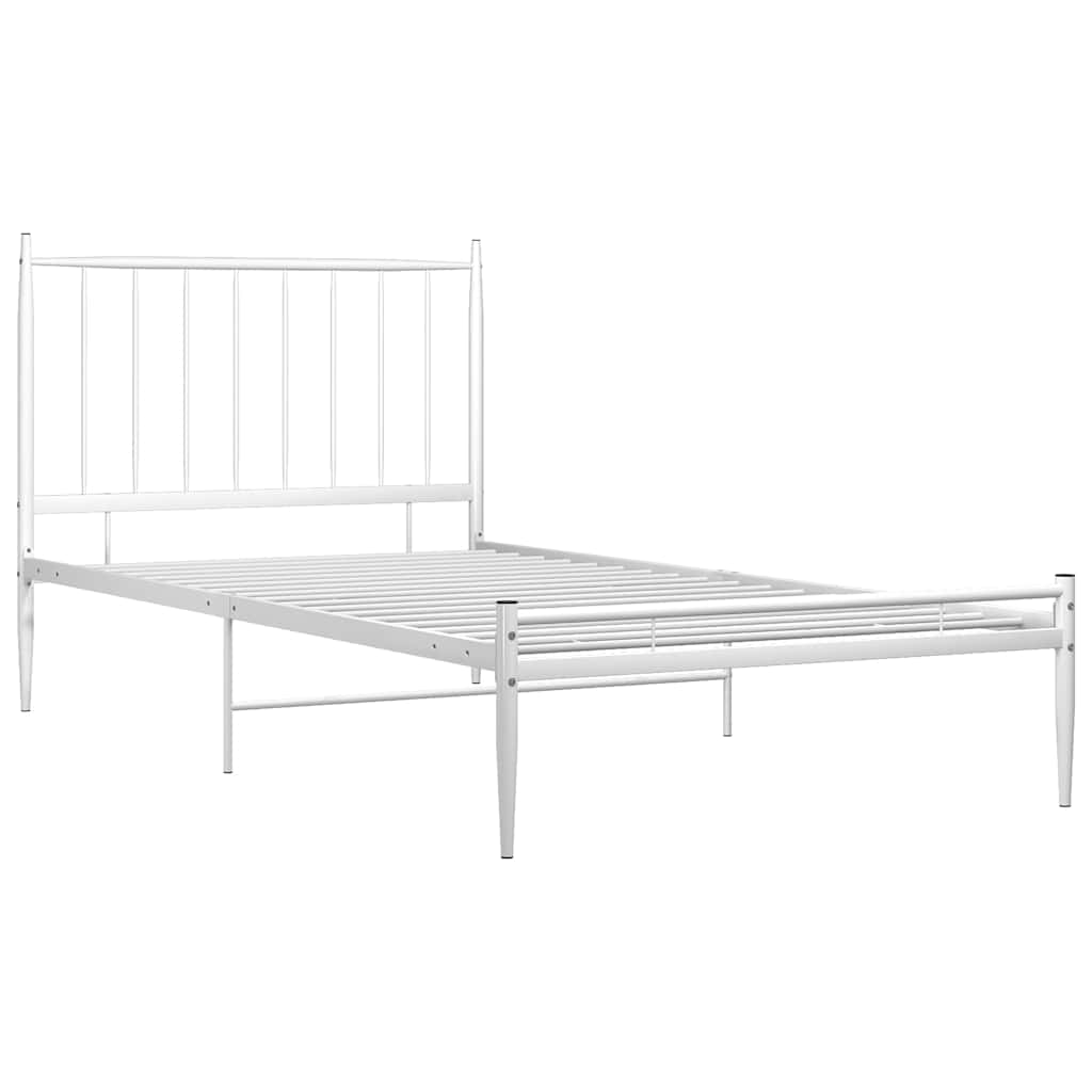 Vidaxl bedframe metaal wit 90x200 cm