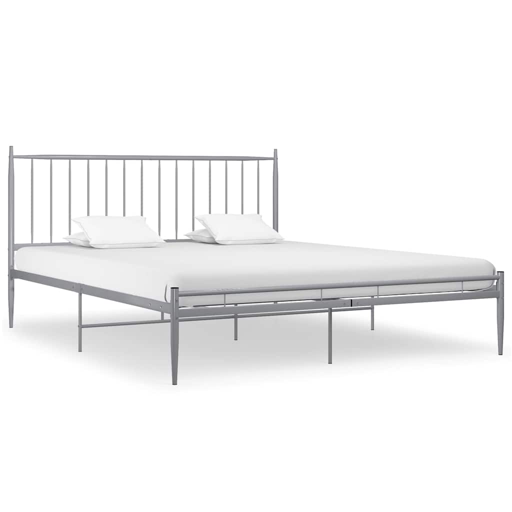 Vidaxl bedframe metaal grijs 200x200 cm