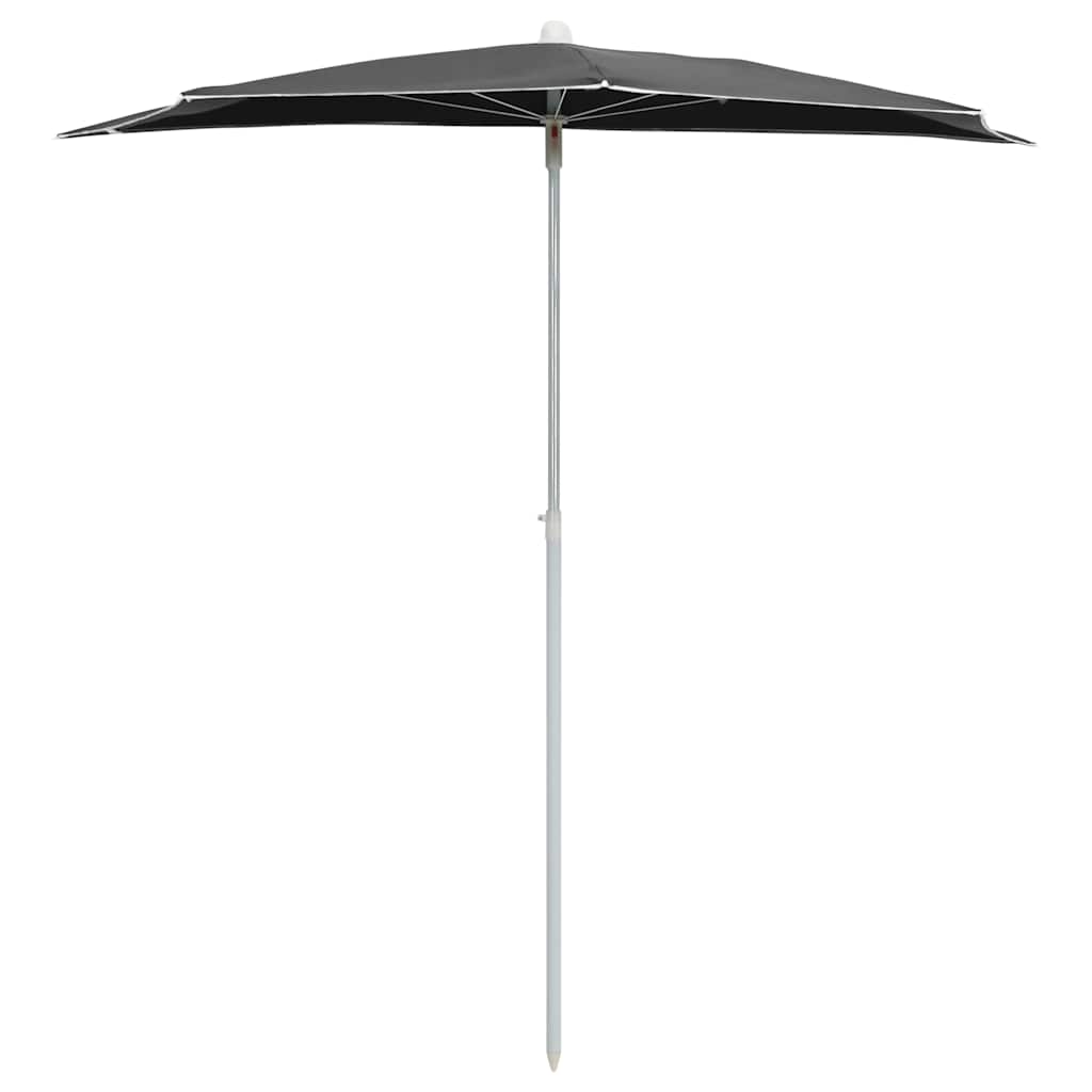 Vidaxl parasol half met paal 180x90 cm antracietkleurig