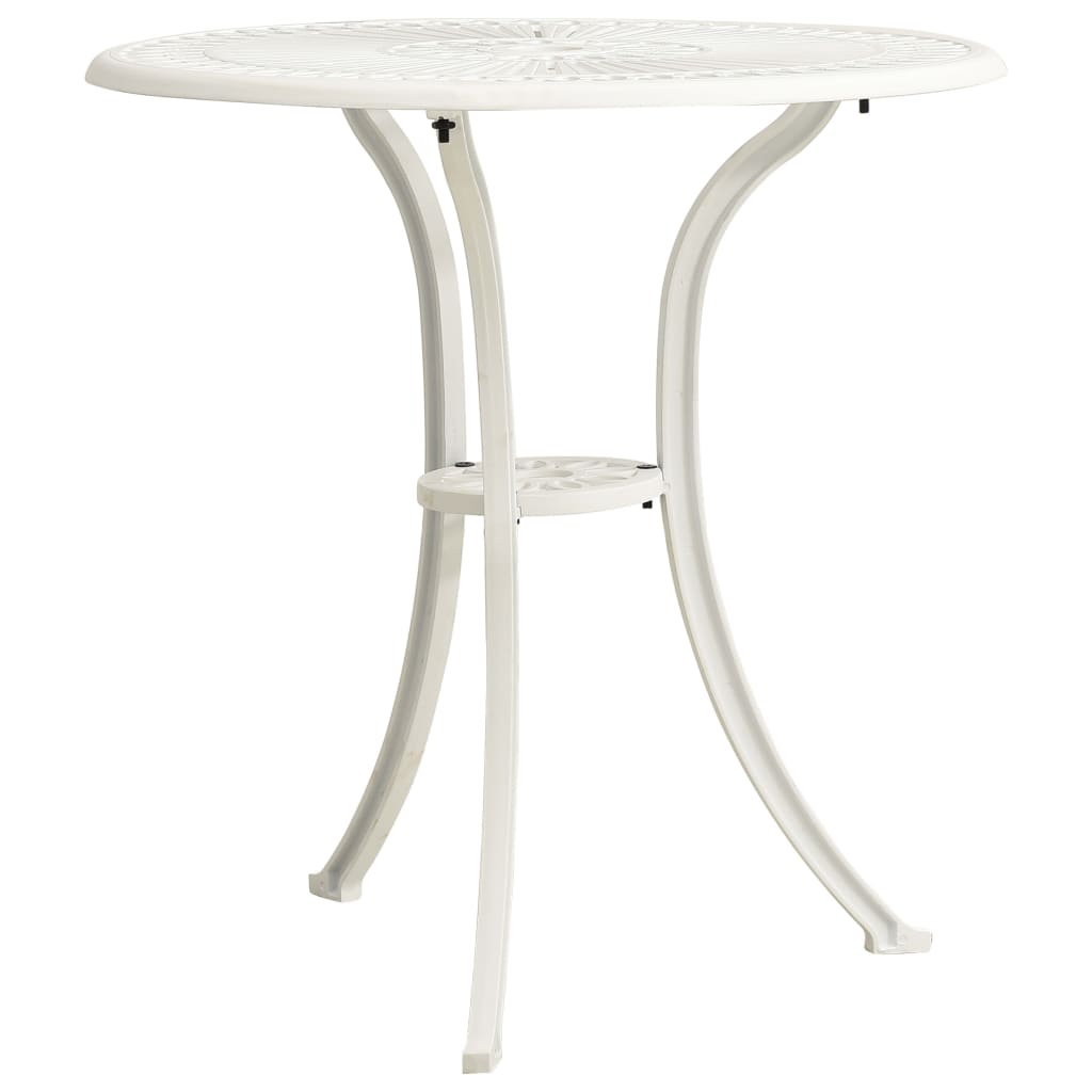 Vidaxl tuintafel 62x62x65 cm gietaluminium wit