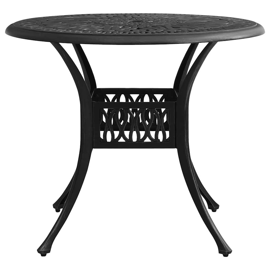 Vidaxl tuintafel 90x90x74 cm gietaluminium zwart