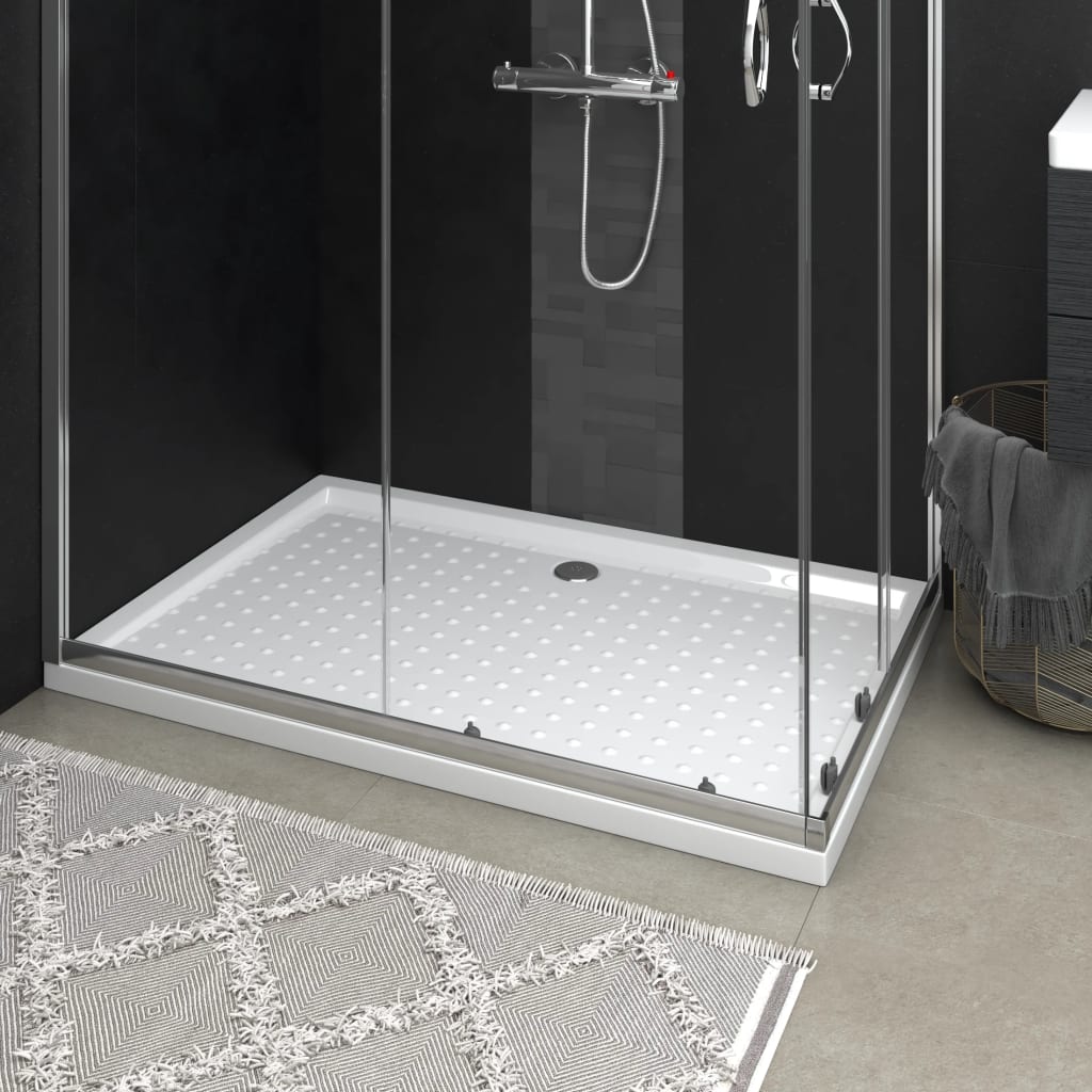 Vidaxl Duschschale mit Stollen 80x120x4 cm abs weiß